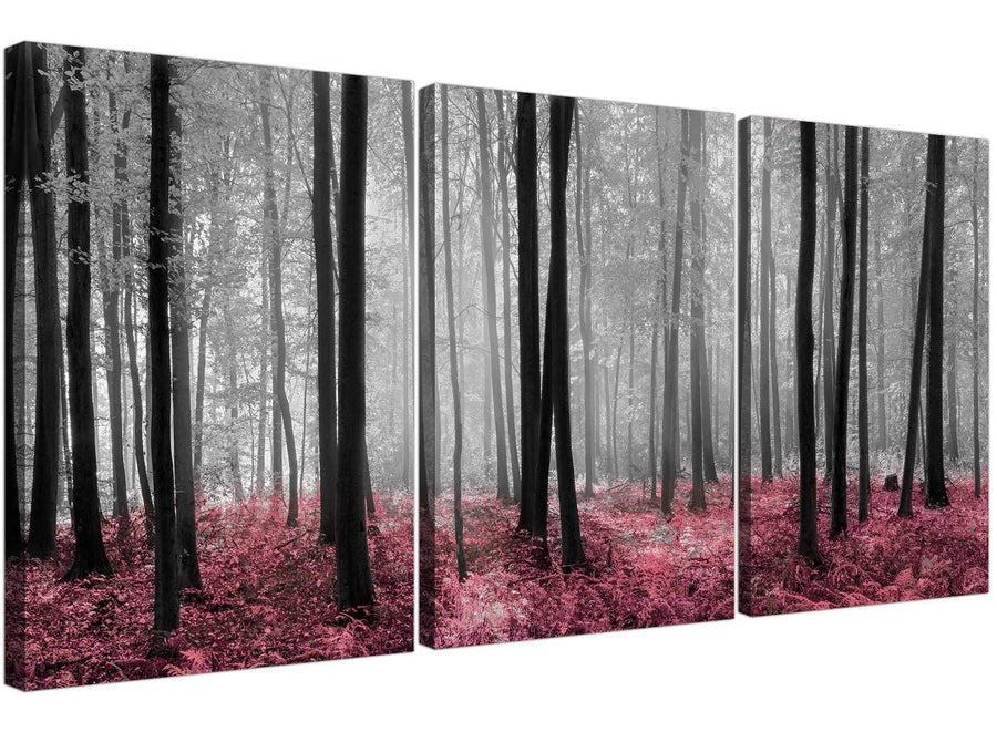 set of 3 forest woodland trees canvas prints uk girls bedroom 3241