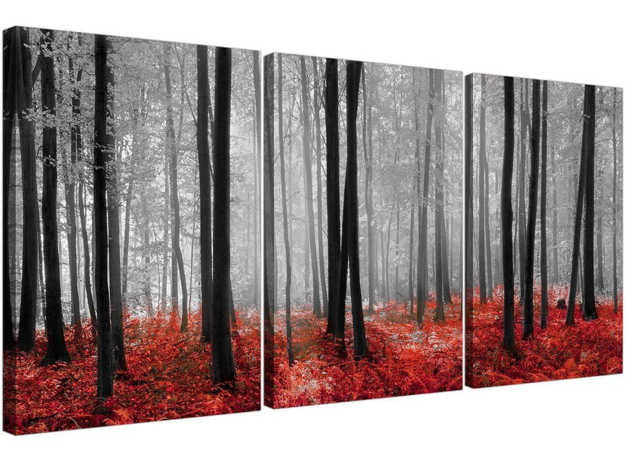 set of 3 forest woodland trees canvas prints uk living room 3236