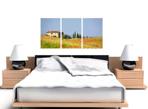 set of 3 green floral tuscan hills canvas wall art 3233