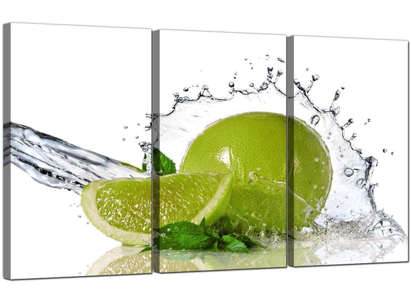 3 Panel Fruit Canvas Prints Limes 3057