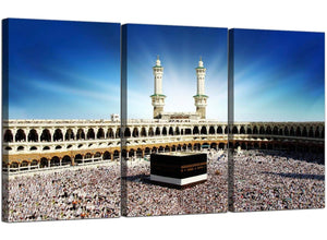 3 Panel Muslim Canvas Art Mecca Kaaba at Hajj 3191