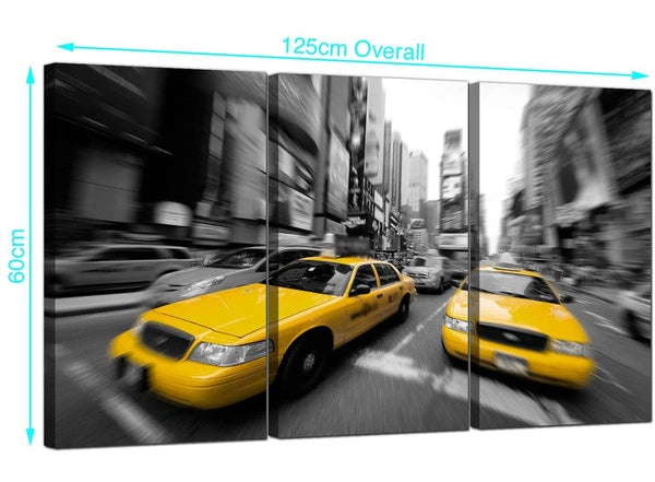 3 Panel New York USA Canvas Art 125cm x 60cm 3028