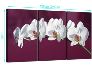 Set of Three Orchids Canvas Prints UK 125cm x 60cm 3116