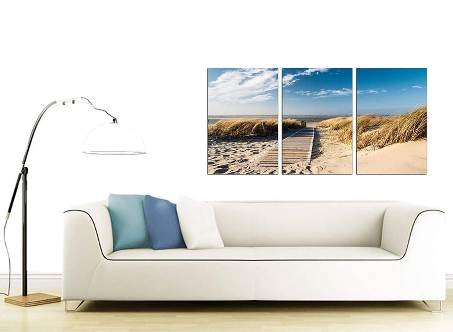Set of 3 Sea Canvas Pictures 125cm x 60cm 3197