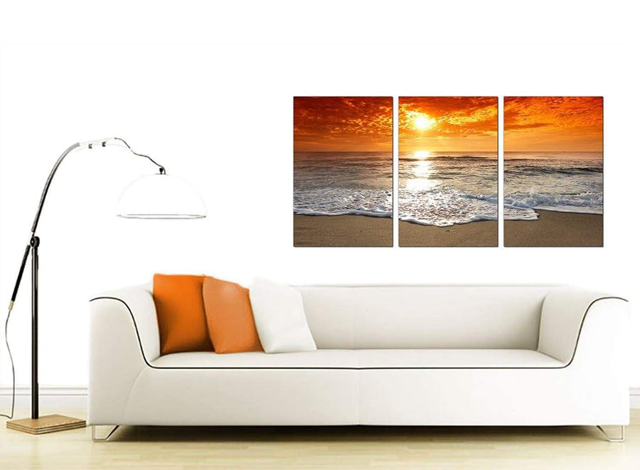 Set of 3 Sea Canvas Prints 125cm x 60cm 3152