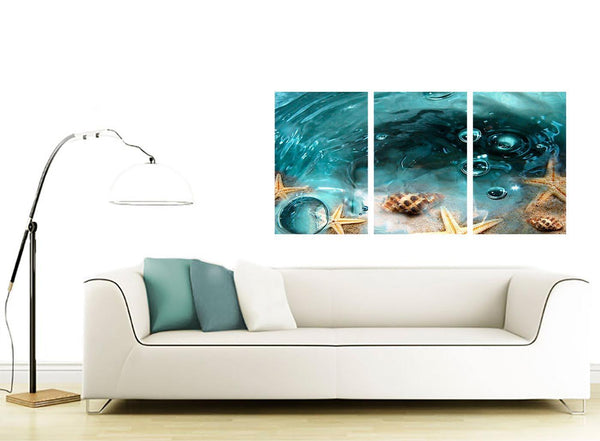 Set of 3 sea canvas wall art bathroom 3253