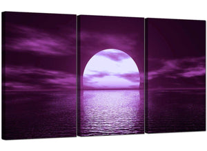Set of 3 Sea Canvas Wall Art Landscape 3002