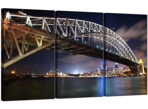 3 Panel Cityscape Canvas Art Sydney Australia 3041