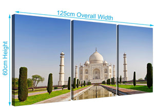 set of 3 taj mahal canvas prints natural 3203