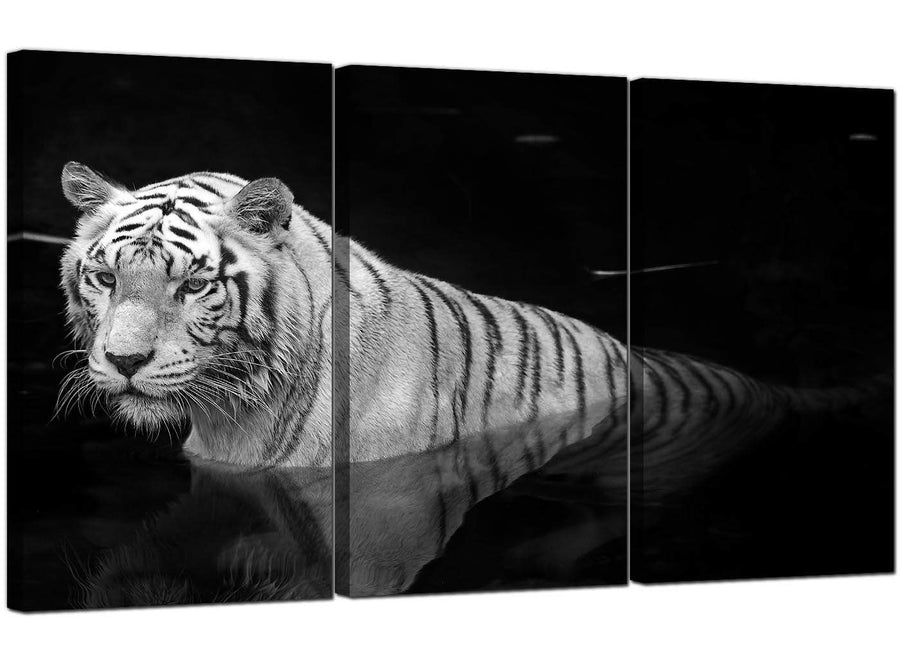 Set of Three Animal Canvas Pictures Tiger 3020