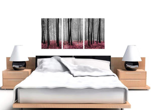 set of three black and white forest woodland trees canvas prints 3241