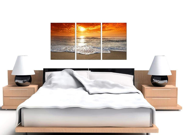 Three Panel Orange Canvas Prints