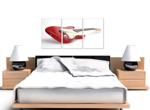 Red Guitar Canvas Wall Art