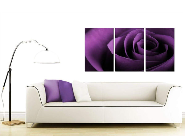 3 Part Flower Canvas Pictures 125cm x 60cm 3112