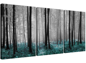 set of three forest woodland trees canvas wall art living room 3242