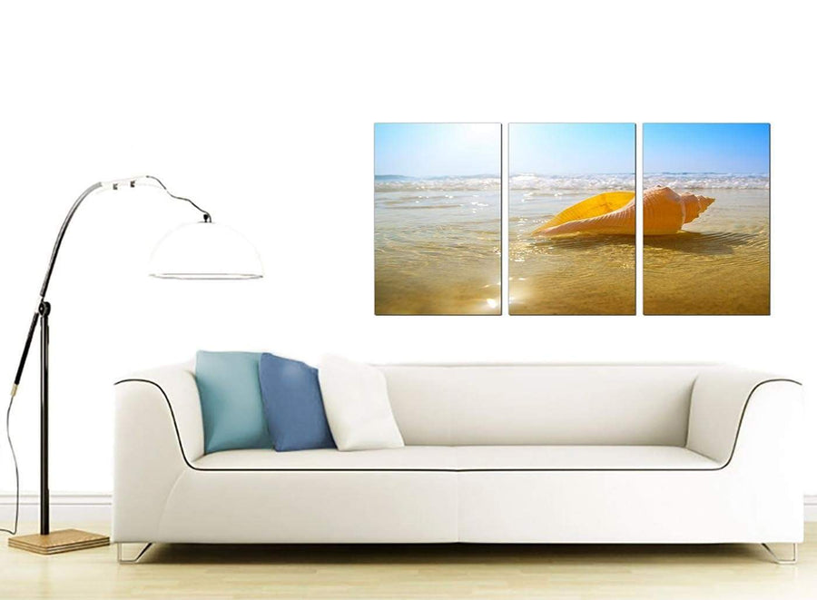 Three Panel Sea Canvas Art 125cm x 60cm 3148