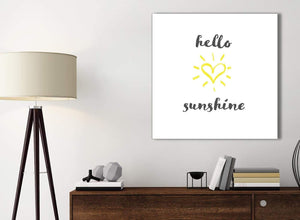 Small Canvas Prints Hello Sunshine - Word Art - 1s509s - 49cm Square Wall Art
