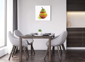 Small Canvas Prints Sliced Fruit - Pear Shape Food Stack - Kitchen - 1s482s - 49cm Square Wall Art