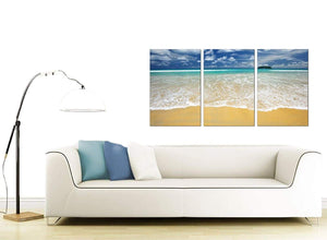 Set of 3 Sea Canvas Wall Art 125cm x 60cm 3043