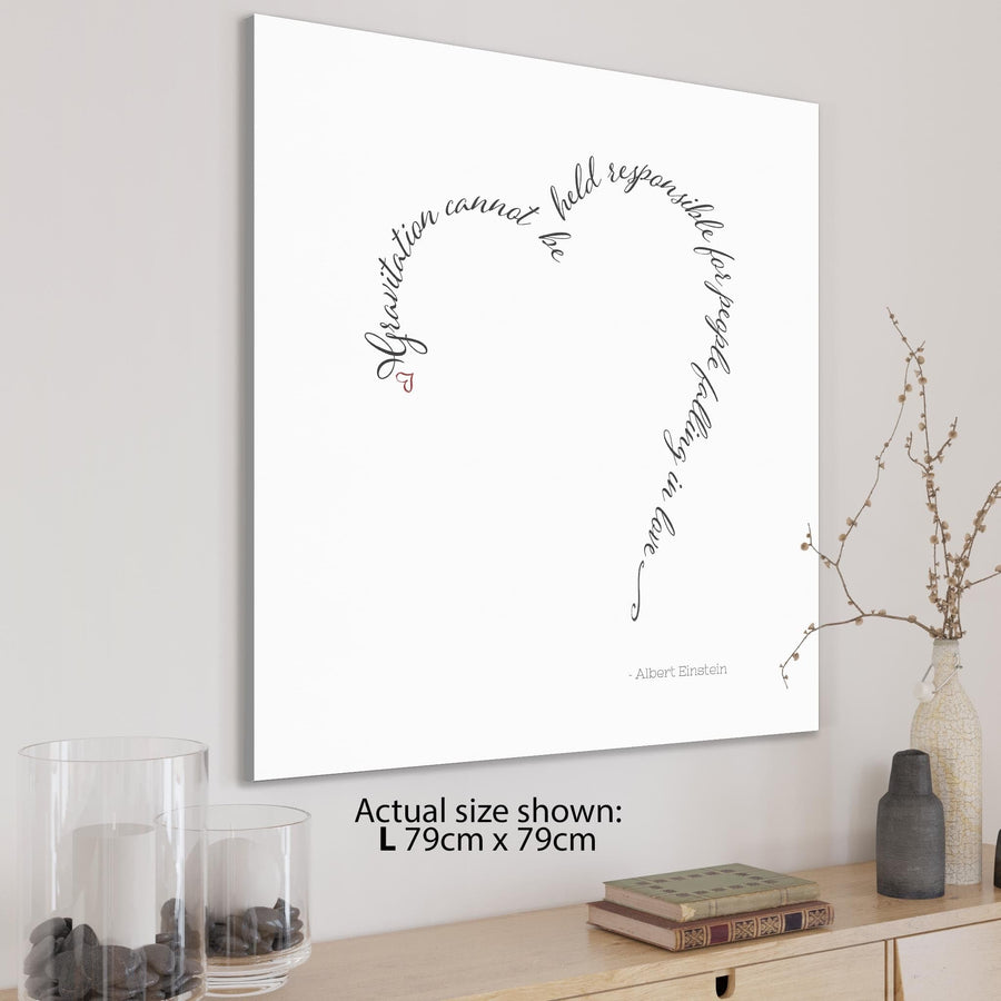 Word Art Canvas Art Print Albert Einstein Love Quote Picture