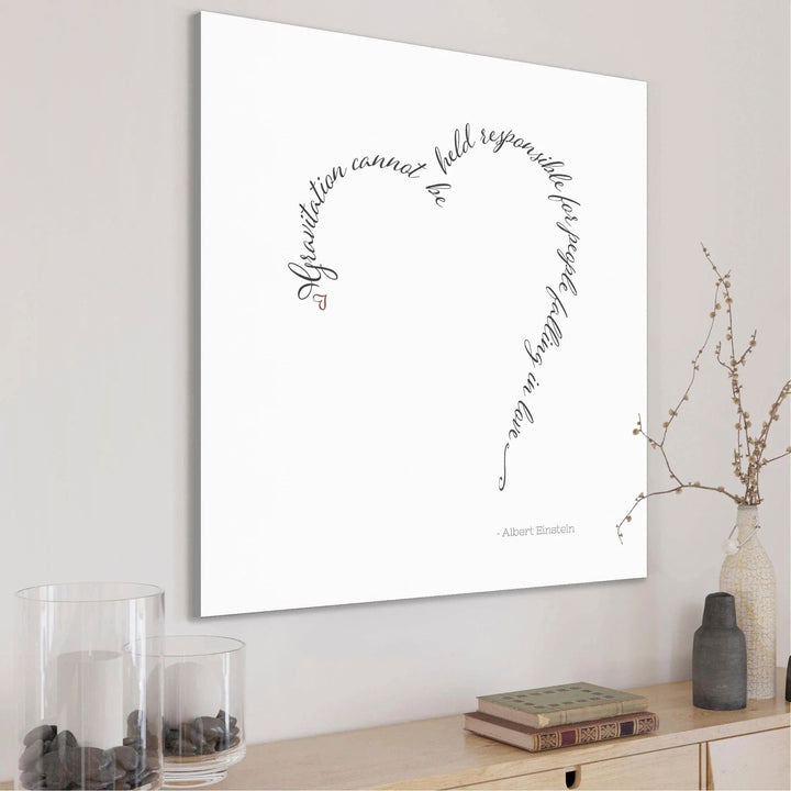 Word Art Canvas Art Print Albert Einstein Love Quote Picture - 1s508M